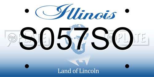 S057SO Illinois License Plate