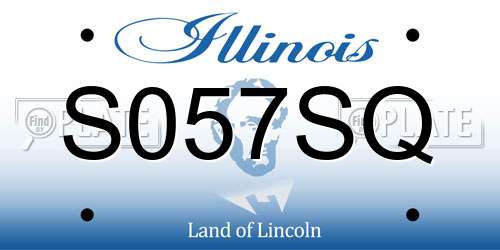 S057SQ Illinois License Plate