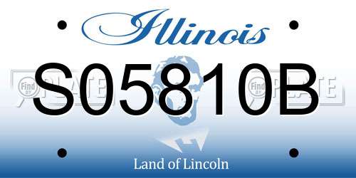 S05810B Illinois License Plate