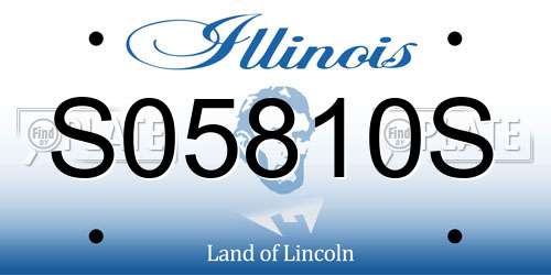 S05810S Illinois License Plate