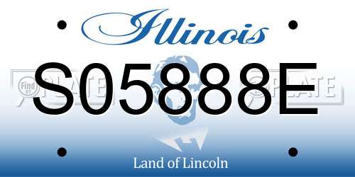 S05888E Illinois License Plate