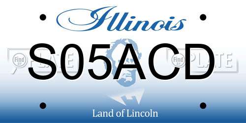 S05ACD Illinois License Plate