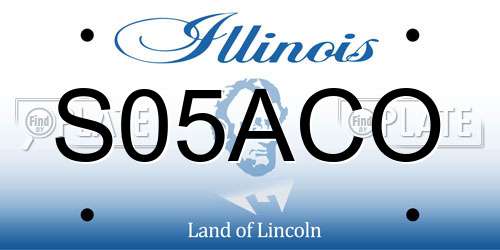 S05ACO Illinois License Plate