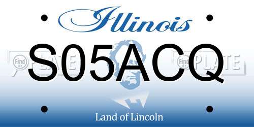 S05ACQ Illinois License Plate