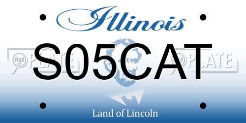 S05CAT Illinois License Plate