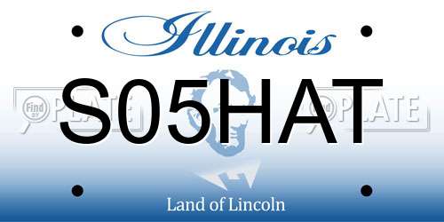 S05HAT Illinois License Plate