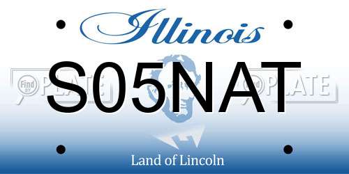 S05NAT Illinois License Plate