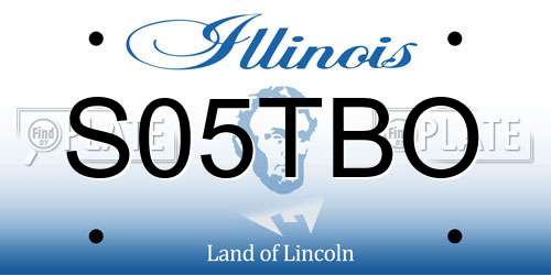 S05TBO Illinois License Plate