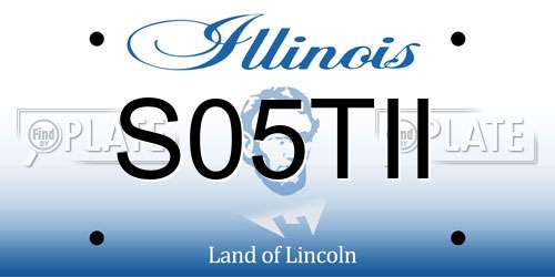 S05TII Illinois License Plate
