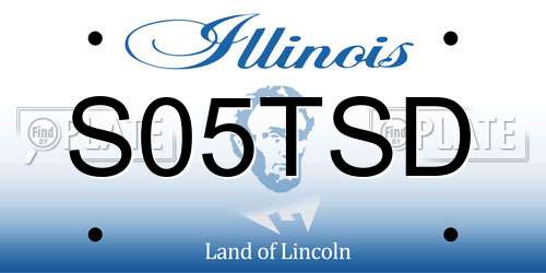 S05TSD Illinois License Plate