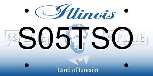 S05TSO Illinois License Plate