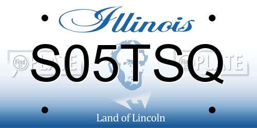 S05TSQ Illinois License Plate