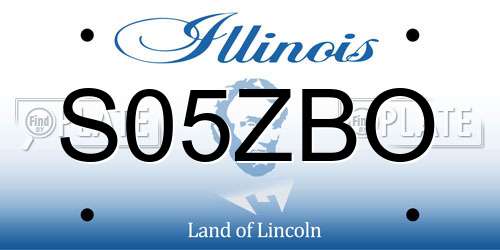 S05ZBO Illinois License Plate
