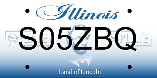 S05ZBQ Illinois License Plate
