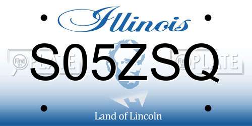 S05ZSQ Illinois License Plate