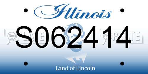 S062414 Illinois License Plate