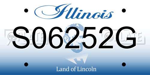 S06252G Illinois License Plate