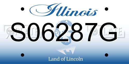 S06287G Illinois License Plate