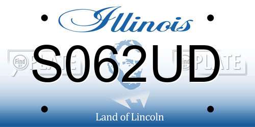 S062UD Illinois License Plate