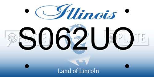S062UO Illinois License Plate