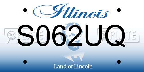 S062UQ Illinois License Plate