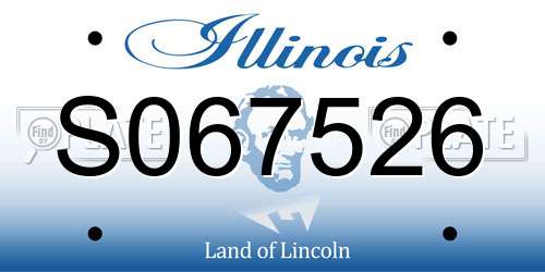 S067526 Illinois License Plate