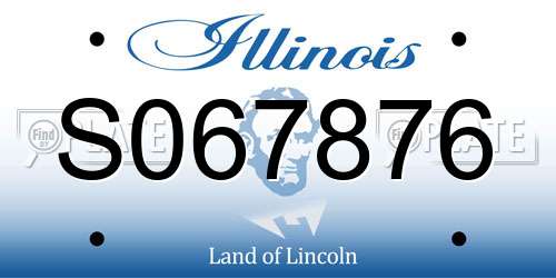 S067876 Illinois License Plate