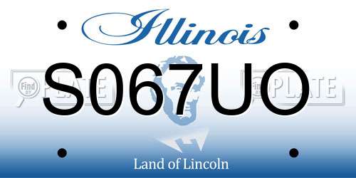 S067UO Illinois License Plate