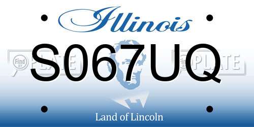 S067UQ Illinois License Plate