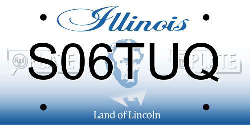 S06TUQ Illinois License Plate