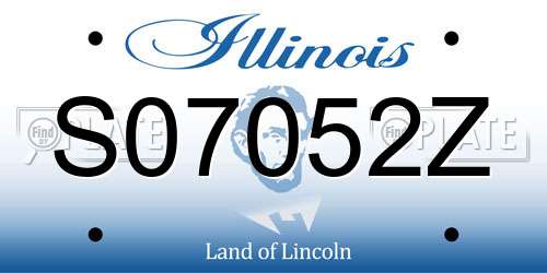 S07052Z Illinois License Plate