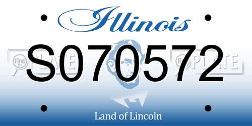 S070572 Illinois License Plate