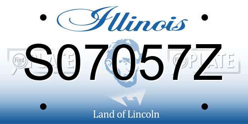 S07057Z Illinois License Plate
