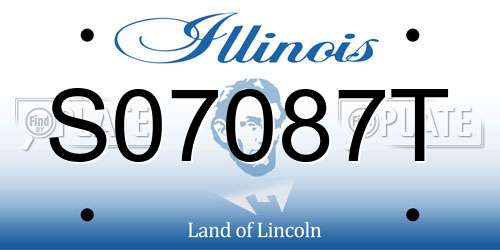 S07087T Illinois License Plate