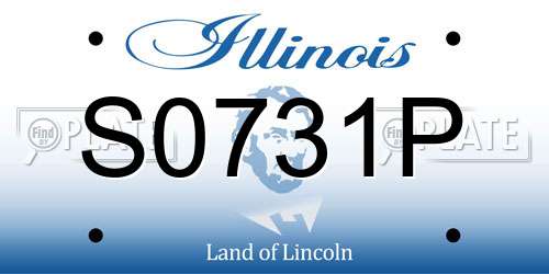 S0731P Illinois License Plate