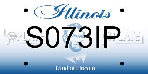 S073IP Illinois License Plate