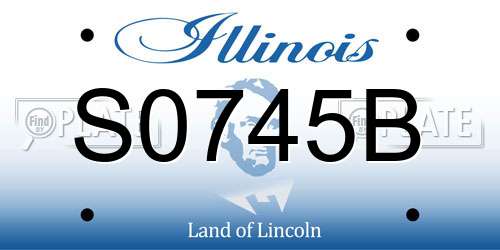 S0745B Illinois License Plate