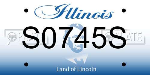 S0745S Illinois License Plate