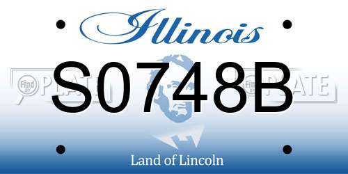 S0748B Illinois License Plate