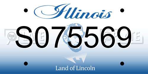 S075569 Illinois License Plate