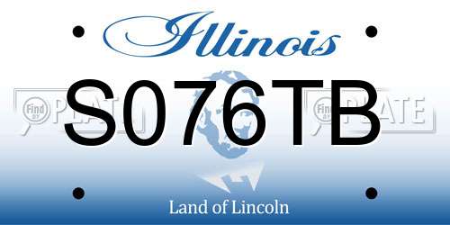 S076TB Illinois License Plate