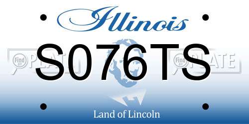 S076TS Illinois License Plate