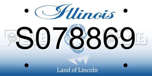 S078869 Illinois License Plate