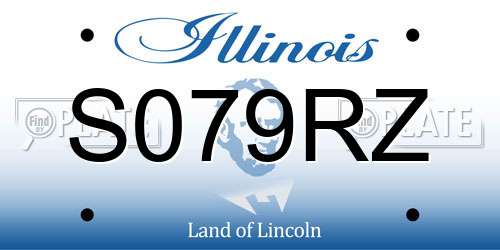 S079RZ Illinois License Plate