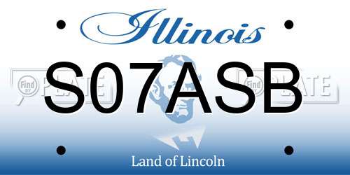S07ASB Illinois License Plate