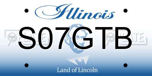 S07GTB Illinois License Plate