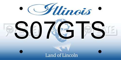 S07GTS Illinois License Plate