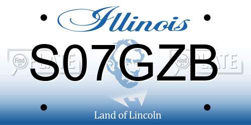 S07GZB Illinois License Plate