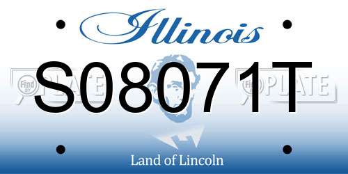 S08071T Illinois License Plate