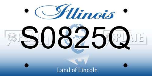 S0825Q Illinois License Plate